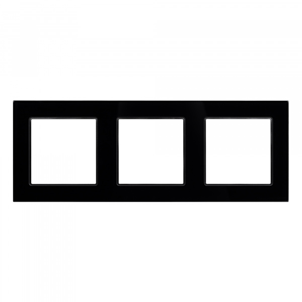 Рамка стеклянная FRM-GLARE-GS-3-BK (Arlight, -)