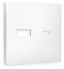 Лицевая панель ALFA (Белый матовый) для розетки 2USB A+C QUANT AP1310