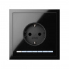 Simon 100 Черный глянец Накладка розетки Simon iO Schuko