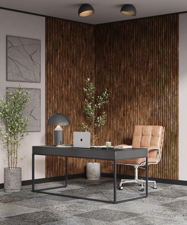 Плинтус WP80 экошпон, черный, 80х22х2400мм, МДФ