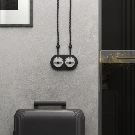 Выключатель на 4 положения двухклавишный Vintage белый матовый/хром W5822050