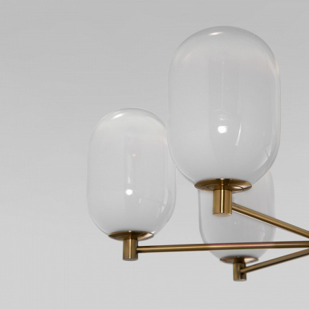 Потолочный светильник со стеклянными плафонами 60161/6 латунь Eurosvet Loona