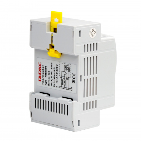 DKC Термостат электронный с регулируемым диапазоном температуры -20…+60°C, переключающий контакт