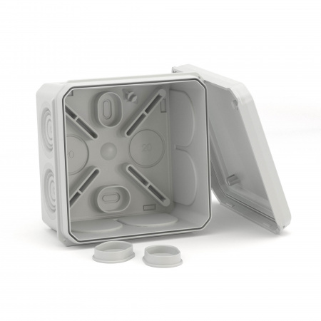 DKC Коробка ответвительная с 8+2 кабельными вводами д.20/20мм, IP55,70х70х40мм