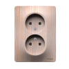 Systeme Electric Glossa Сосна Розетка двойная без заземления,16А, в сборе
