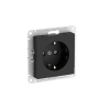 Systeme Electric AtlasDesign Карбон Розетка с заземлением со шторками, 16А, мех., быстрозажим. клем.