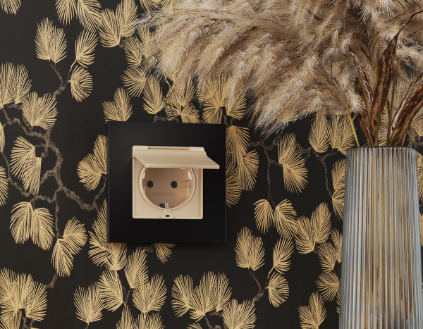 Рамка ALFA Techno (Черный матовый) 1-ая AF220701