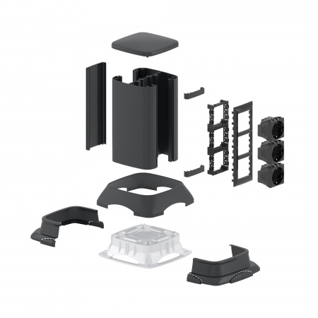 DKC Миниколонна алюминиевая, 0.25м, цвет чёрный