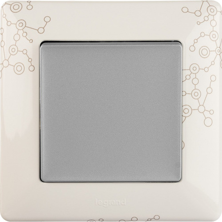 Legrand Valena LIFE DIY Алюм Выключатель 1-клавишный 10А 250В