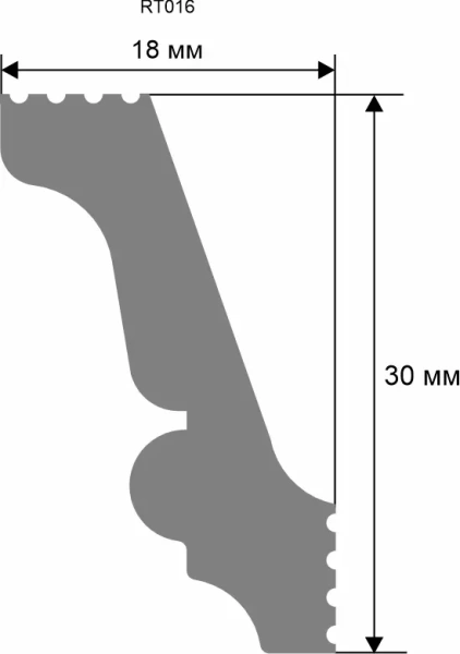 Карниз. 2000×30×18 мм RT016