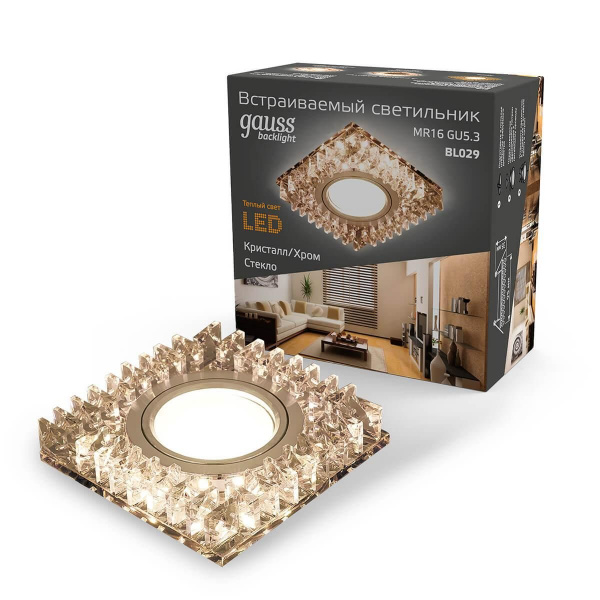 Встраиваемый светильник Gauss Backlight с подсветкой BL029