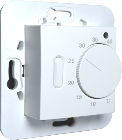 Donel Термостат с выносным датчиком пола 16 A, 45*45 мм., белый матовый, серия DTEF