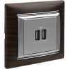 Legrand Valena Алюминий Розетка 2-ая USB