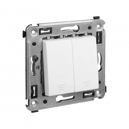 DKC Avanti Белое облако Кнопка двухклавишная