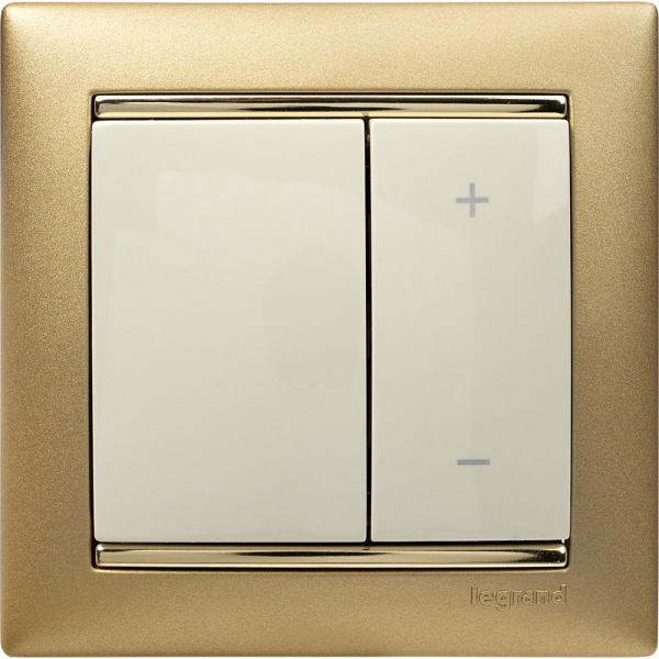 Legrand Valena Крем Светорегулятор нажимной 40-600W для л/н и обмоточных т-ров