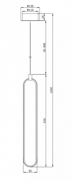 Подвесной светильник MOD017PL-L13N Maytoni Chain