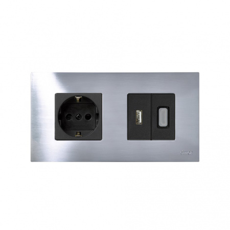 Simon 27 Play Нержавеющая сталь Рамка-декор 2-ая