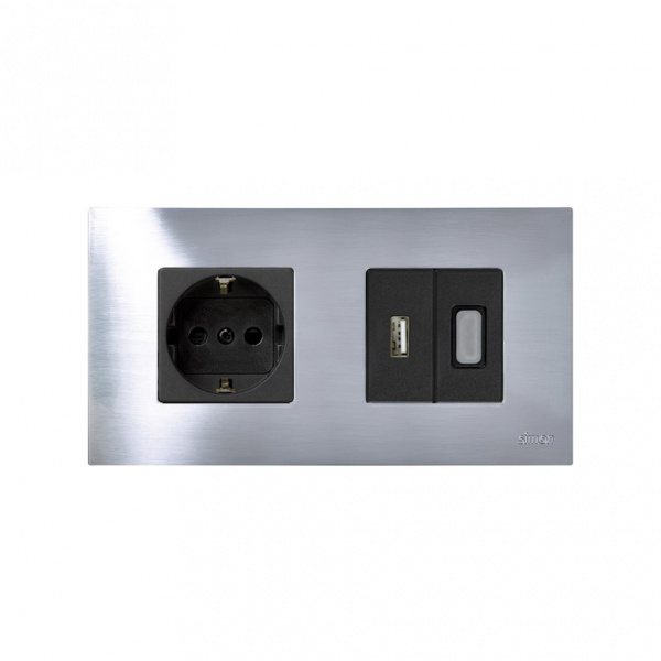 Simon 27 Play Нержавеющая сталь Рамка-декор 2-ая