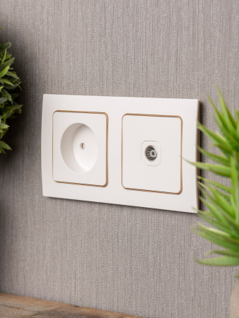 EKF PROxima Стокгольм Белый Линия шампань Рамка 2-ая