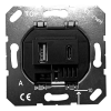 Donel USB зарядное устройство, 3.1A тип A:max 18W, тип С:max 32W, черный, серия DUSB, DUSB3100ANCF