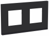 Schneider Electric Unica Pure Каучук/Антрацит Рамка 2-ная горизонтальная
