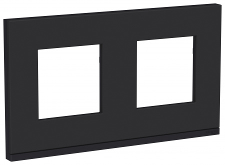 Schneider Electric Unica Pure Каучук/Антрацит Рамка 2-ная горизонтальная