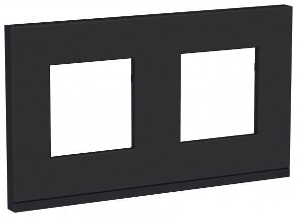 Schneider Electric Unica Pure Каучук/Антрацит Рамка 2-ная горизонтальная