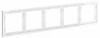 Рамка пластиковая VOLTUM S70 на 5 постов, (белый глянцевый)