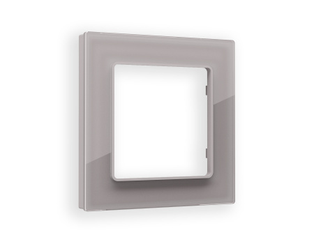 Рамка ALFA Platos (Сталь Стекло органическое) 1-ая AF330501