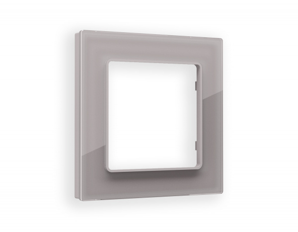 Рамка ALFA Platos (Сталь Стекло органическое) 1-ая AF330501