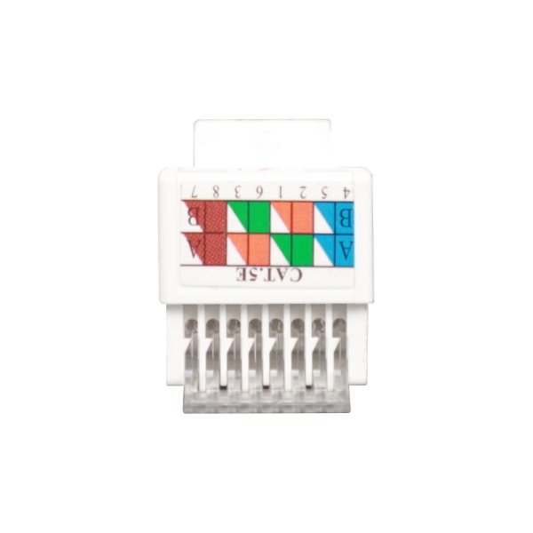 Donel Модуль Keystone RJ45, cat. 5e, UTP, 90 град., белый, DECKU5E90DW
