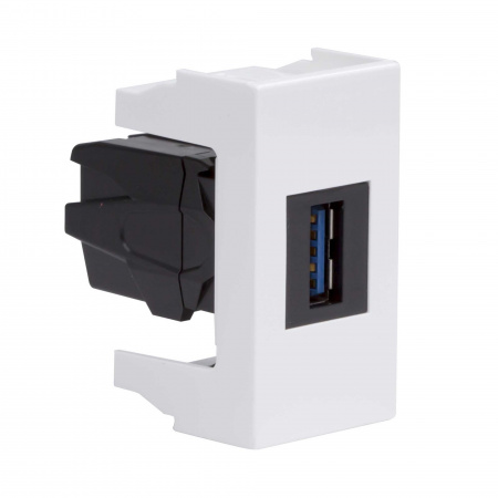 DKC USB 3.0 розетка, Viva, белая, 1 мод.