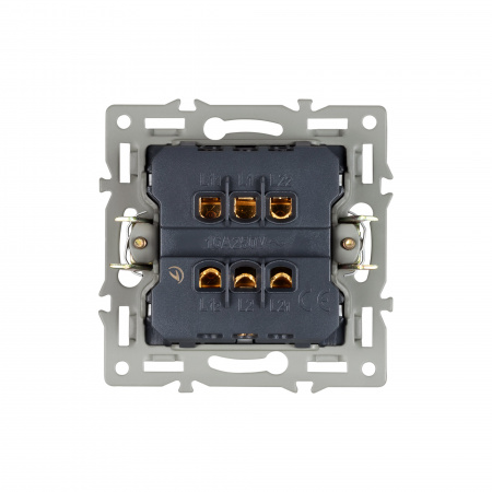 Arlight Механизм выключателя одноклавишный перекрёстный SWT-MKX1-PL-GR (250V, 16A) (-)