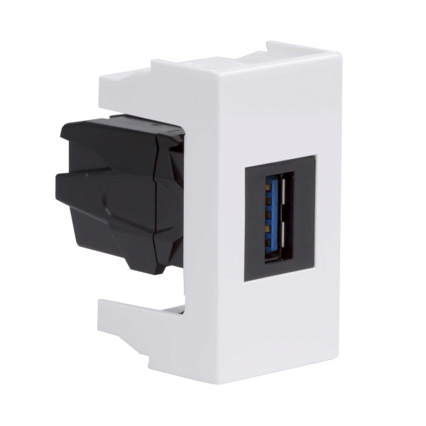 DKC USB 3.0 розетка, Viva, белая, 1 мод.