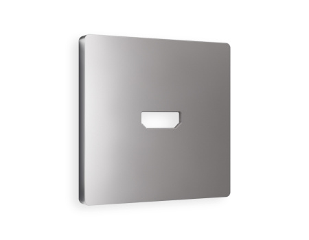 Лицевая панель ALFA (Сталь матовый) для HDMI розетки QUANT AP5140