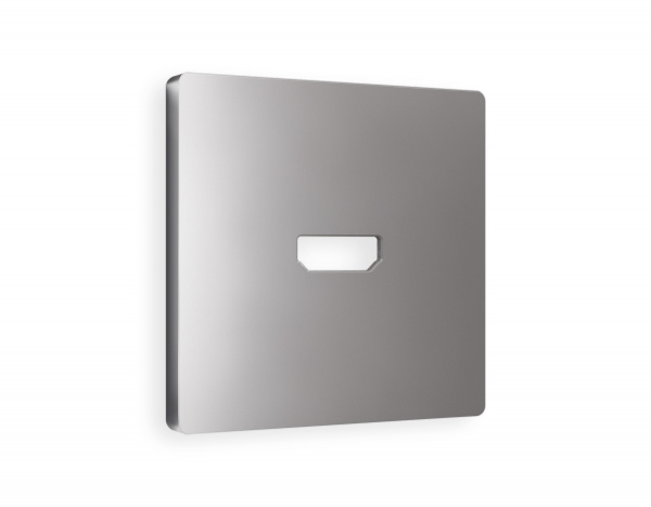 Лицевая панель ALFA (Сталь матовый) для HDMI розетки QUANT AP5140