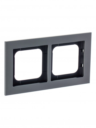 ABB Axcent металл/платина Рамка 2-постовая