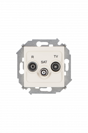 Simon 15 Бежевая Розетка R-TV-SAT одиночная, винт.зажим