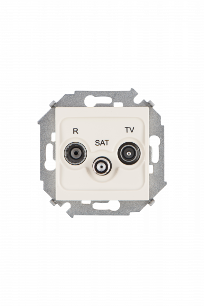 Simon 15 Бежевая Розетка R-TV-SAT одиночная, винт.зажим