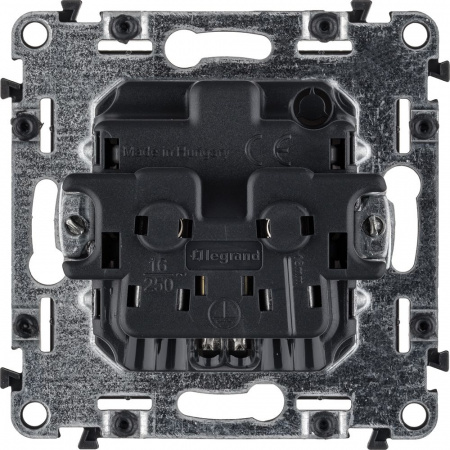 Legrand Valena LIFE DIY Алюм Розетка 1-ая с/з, безвинт.зажим