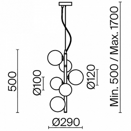 Подвесной светильник Modern MOD545PL-06B Maytoni Dallas