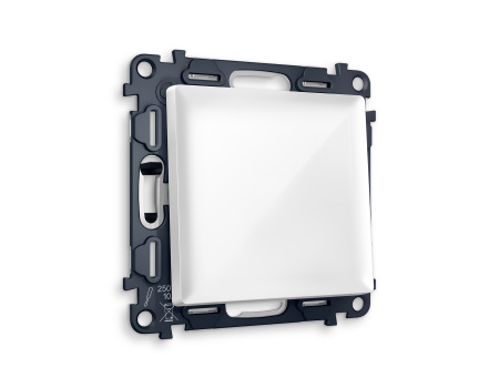 Комплект механизма 1-клавишного выключателя ALFA MA101010 Белый глянец QUANT