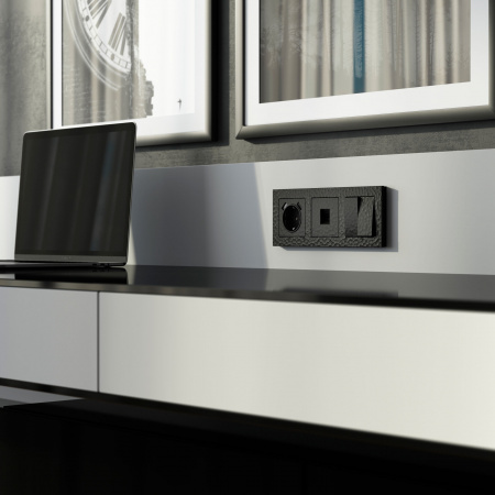 Розетка Ethernet RJ-45 (Hammar черный) W1281008