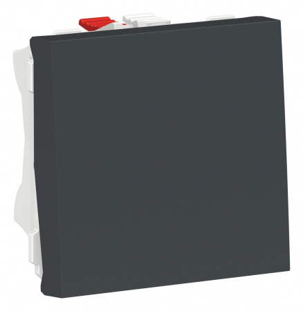 SE Unica Modular Антрацит Выключатель 1-клавишный, сх. 1, 10 AX, 250В, 2 модуля