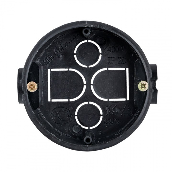 EKF PROxima Коробка установочная приборная КМТ-010-044 со стыковочными узлами и саморезами для твердых стен (71х42) розничный стикер