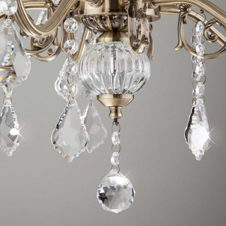 Люстра с хрусталем 3281/5 античная бронза Eurosvet Elisha Люстра с хрусталем 3281/5 античная бронза Eurosvet Elisha
