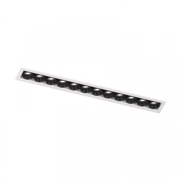 DK2515-WB Встраиваемый светильник SPACE со светодиодом L240mm 220V 20W 38° 4000К IP20 белый/черный алюминий