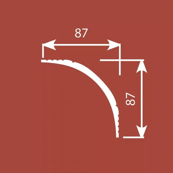 Карниз KX009, 87х87, 2000мм, Экополимер/8 Карниз KX009, 87х87, 2000мм, Экополимер/8
