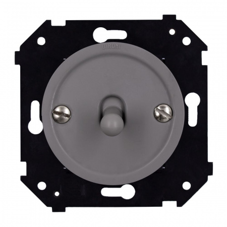 BIRONI Шедель Бриз Титан матовый Выключатель 1-кл (тумблерный, скрытый монтаж)