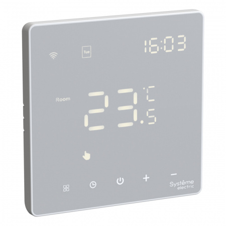 Systeme Electric ArtGallery БЕЛЫЙ ТЕРМОСТАТ программируемый с Wi-Fi для электрического теплого пола, 16 А, моноблочный
